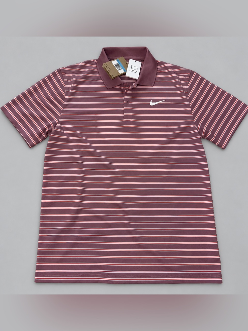UNRELEASED SAMPLE Nike Golf Polo Mens Medium Dri-FIT Victory Striped DH0829